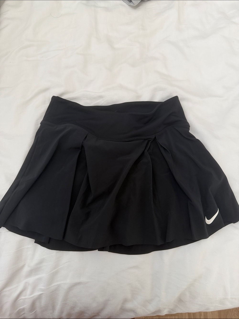 Nike Black Tennis Skort with White Swoosh